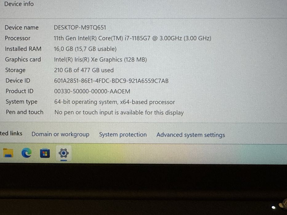 Lenovo ThinkPad X1 Carbon Gen 9 Intel I7 gen 11