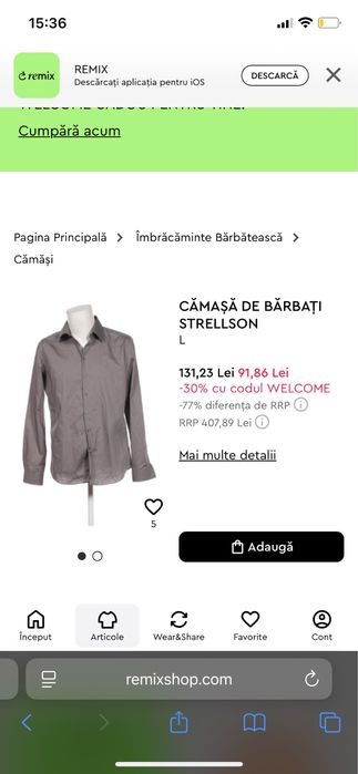 Camasa Strellson model Jamie-C gri-maro