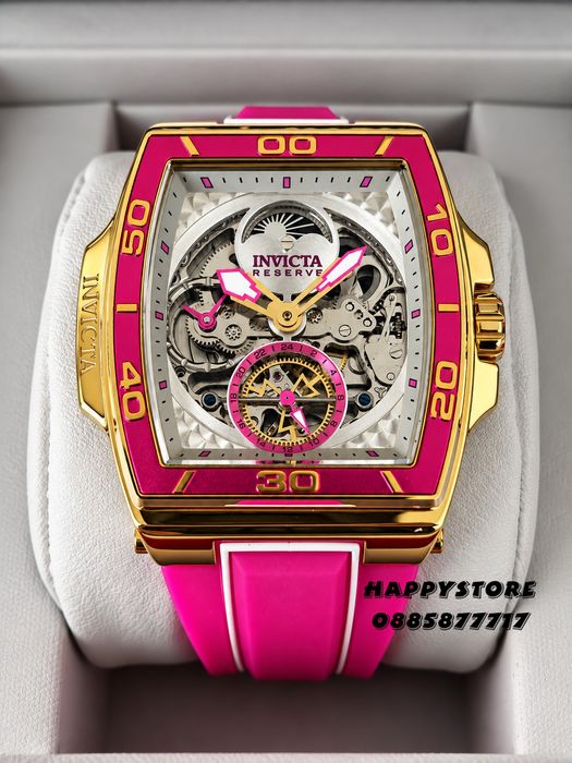 INVICTA Diablo Pink/Gold automatic 52 mm, Инвикта нов мъжки часовник