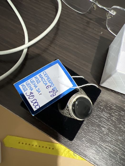 Мужское кольцо серебро