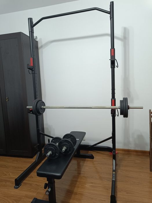Squat rack - bench press - haltere - gantere