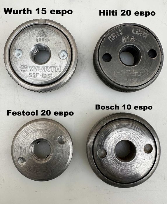 Бързозатягащи гайки Bosch, Wurth, Hilti, Festool, Metabo, Milwaukee