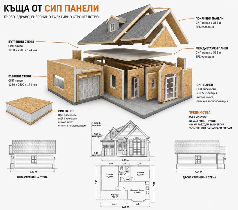 Сглобяема къща и СИП панели