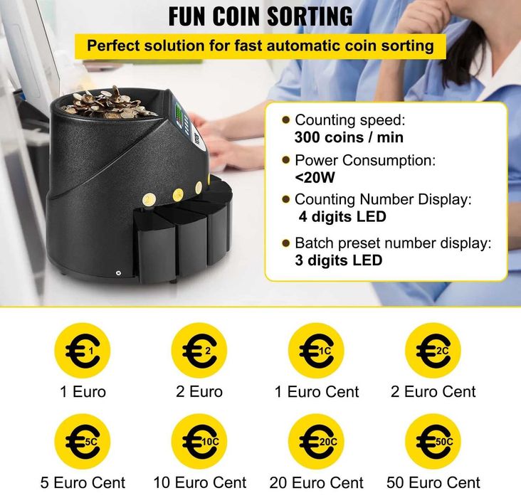 € Монетоброячна машина €