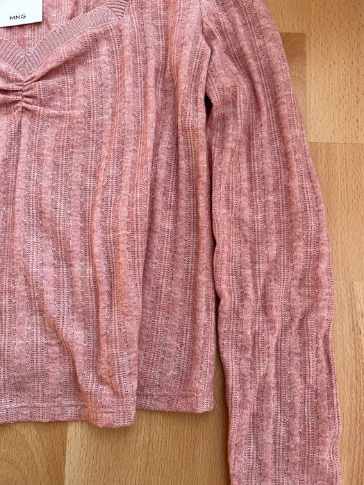 Pulover mango roz soft romantic marime M