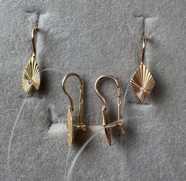 Золотые серьги без вставок