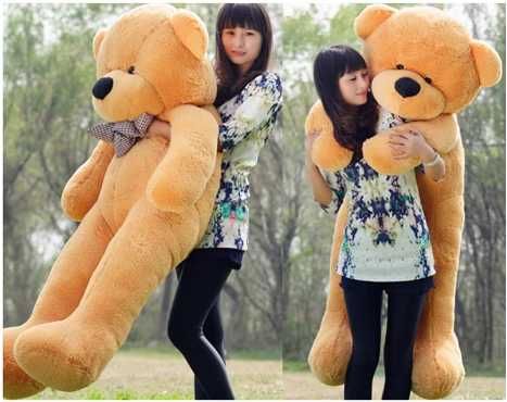 Голямо плюшено Мече, Кафяво/Бежово, Голям плюшен Мечок