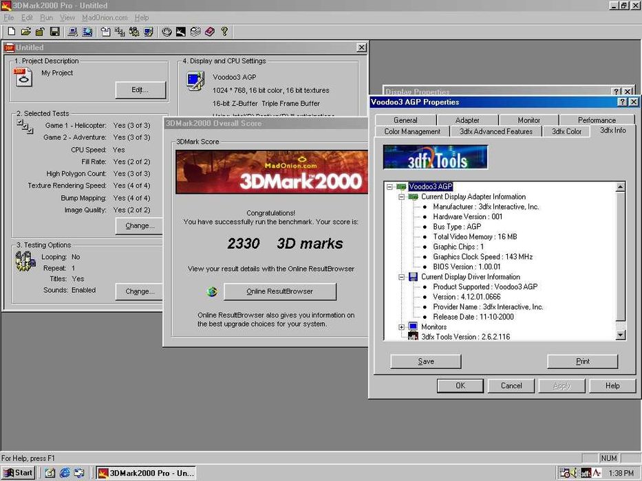 Vand placa video retro 3Dfx Voodoo 3 2000 16mb AGP
