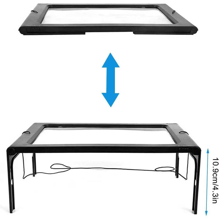 Лупа за четене с LED осветление Hands Free Magnifier А4 увеличителна