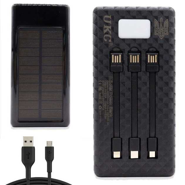 60000mah Соларна Преносима Батерия UKS PAWERBANK с фенерче
