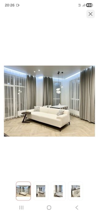 Диван MAGNET Брайтон, 250х90 см, обивка букле, белый