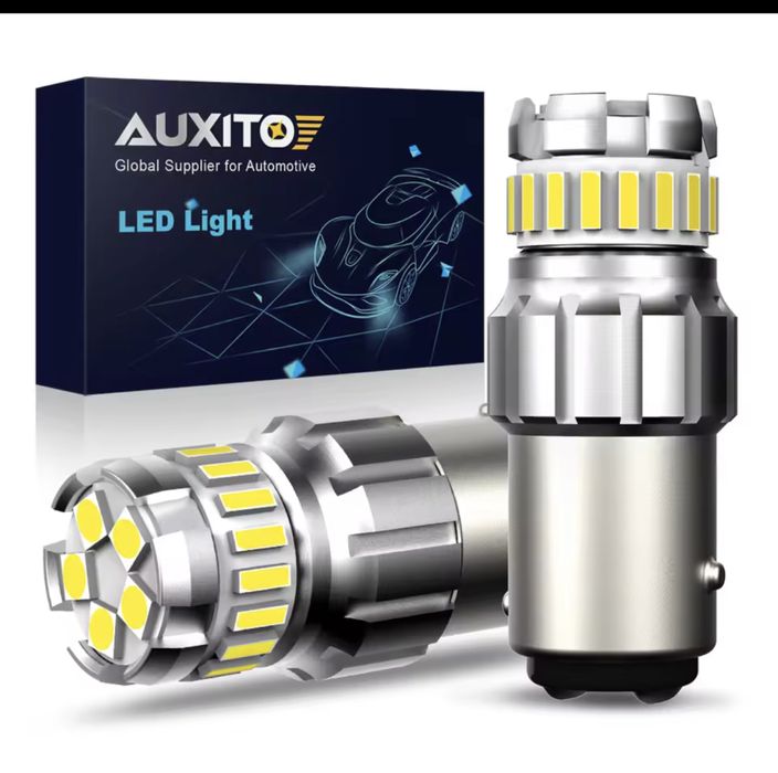 Set 2 Becuri LED, P21W 12v Alb Rece Cip CanBus NOI