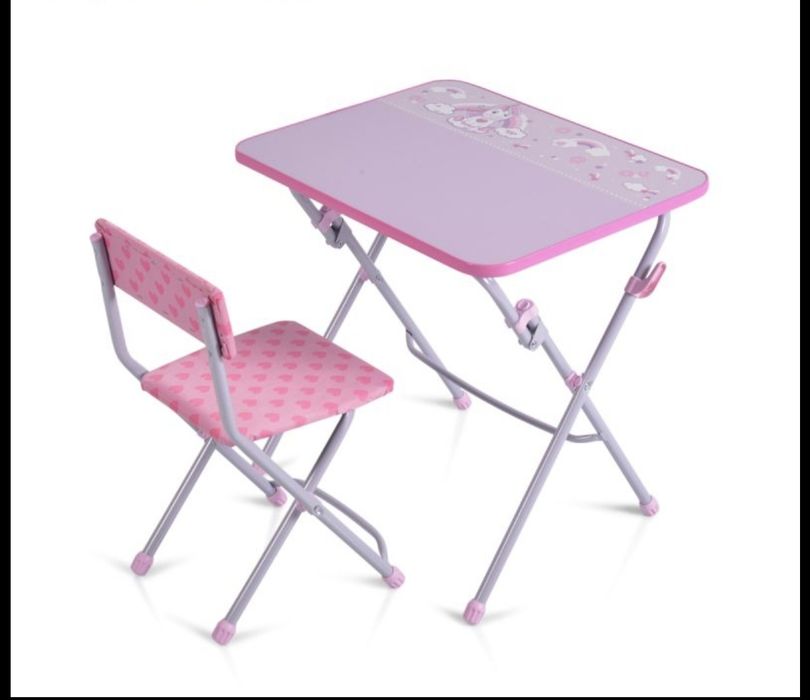 Детска маса и стол  сгъваеми