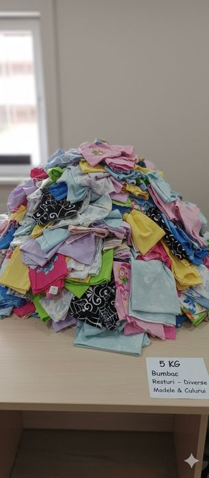 2kg Lot Resturi Bumbac – Ideale pentru Patchwork & Handmade