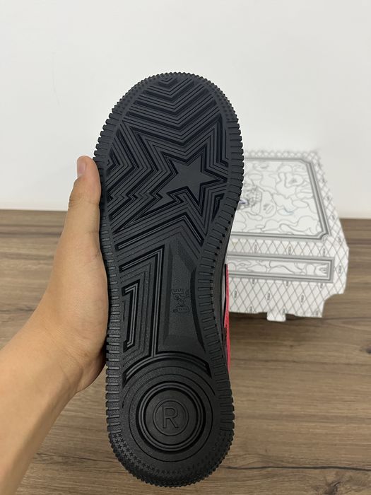 Adidasi A Bathing Ape Bape Sta Low în varianta de culoare "Shark Black".marimea 42