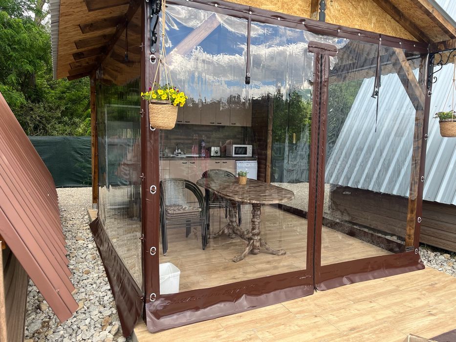 Ветроупорни завеси тенти сенници PVC винил кристал шатри навеси найлони меки стени ветробрани