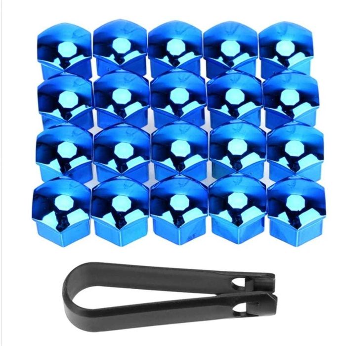 Set 20 capace ptr prezoane 19/19/21 mm negre, cromate, rosii, albastre