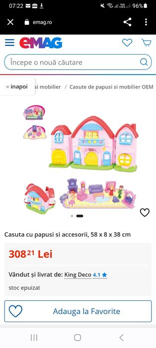 3 casute papusi cu accesorii