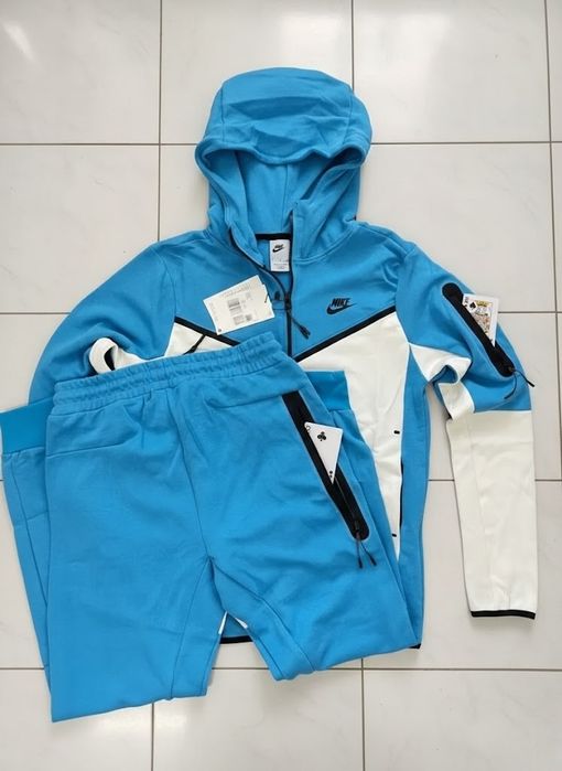 Trening Nike Tech Fleece Baby Blue Produs Premium Bumbac