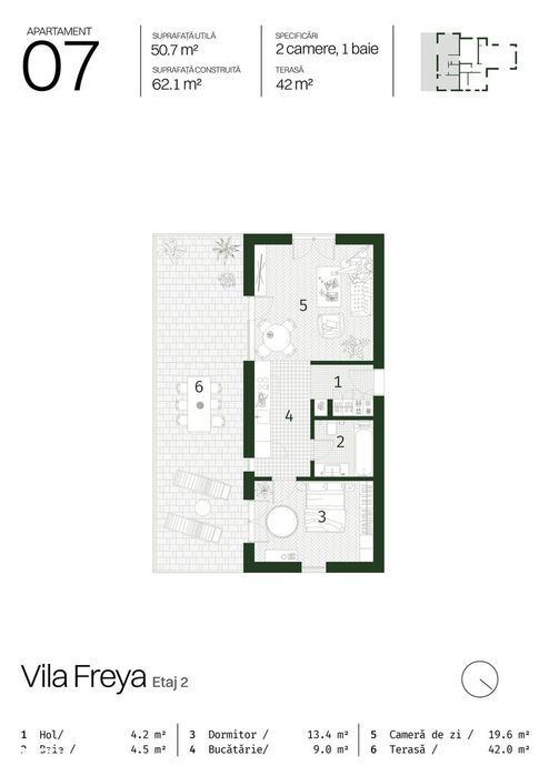 Apartamente la VILA, colinapark.ro, Pompa caldura individ., Energ.A