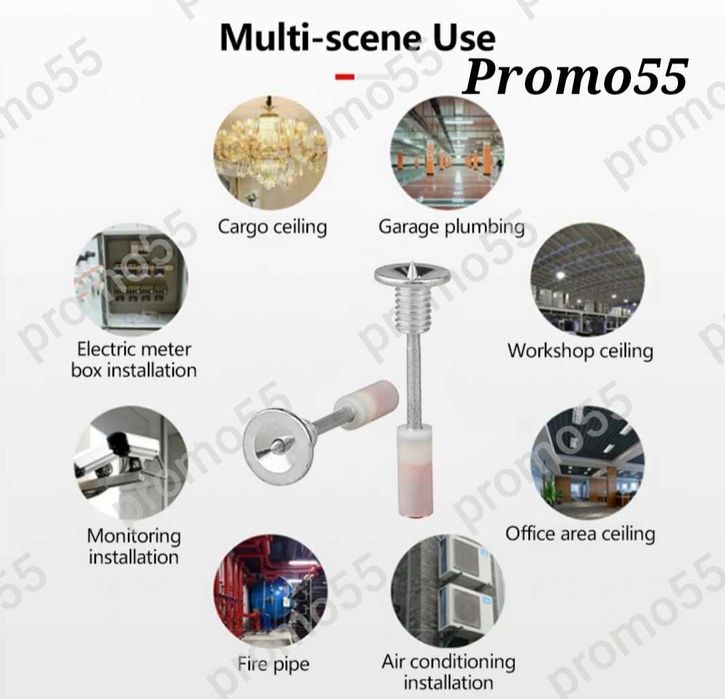 Професионални Кръгли Стоманени Пирони с Резба и Гайка за Пистолет