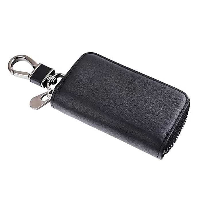 Чантичка за ключове Automat, Еко кожа, 8 х 5см, Черен