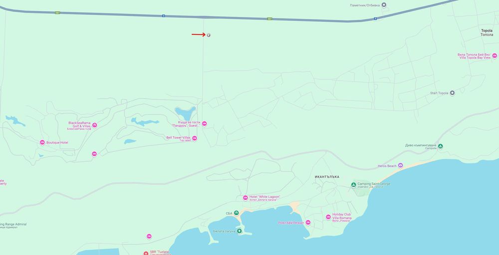 Продавам ПАРЦЕЛ до голф игрище БлекСийРама, между Балчик и Каварна.