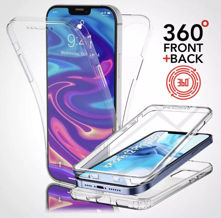 Husa CRYSTAL 360° fata + spate iPhone 12 , 12 Mini, 12 Pro, 12 Pro Max