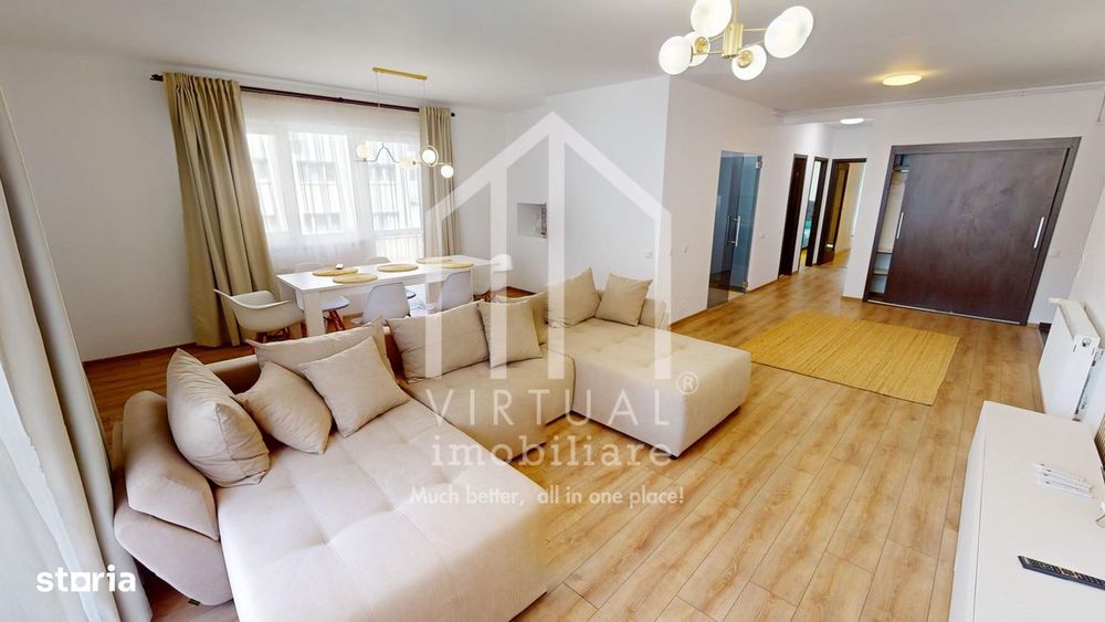 Apartament cu 3 camere, 92mp utili+teresa 23mp, bloc cu lift, etaj 2