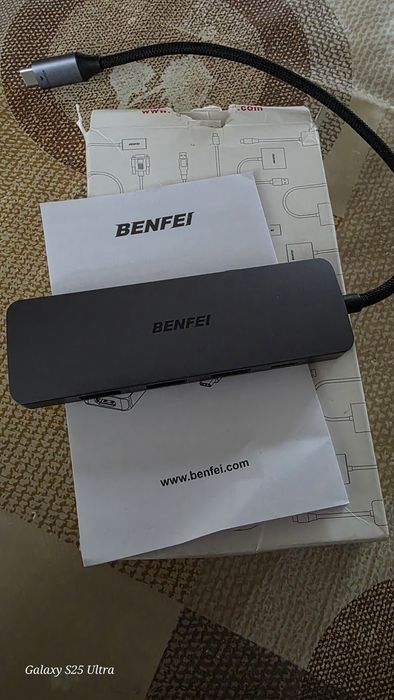 BENFEI 5в1 USB C хъб с 4K HDMI, 3 USB-A, 100W