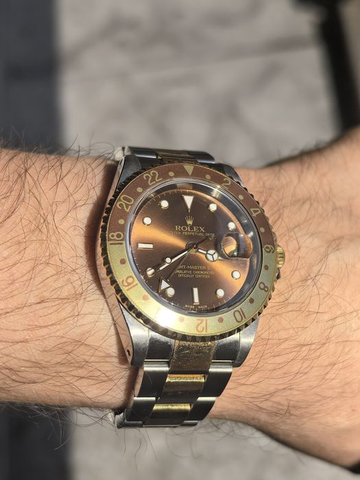 Rolex 16713 GMT Master 2 Root Beer 18K Gold/Steel