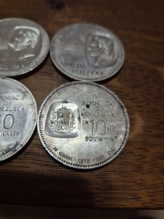 Monezi moneda argint 10 Bolivares 1973 Venezuela
