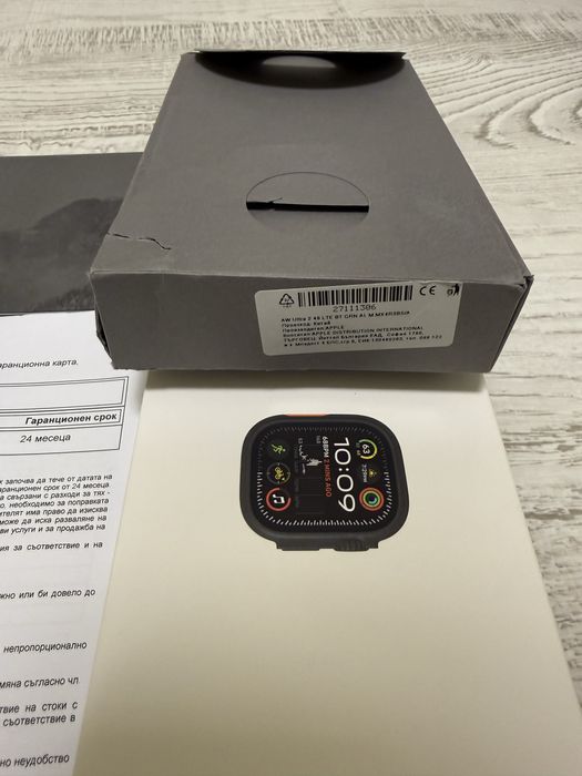 КАТО НОВ Apple Watch Ultra 2 Black LTE 24м. Yettel