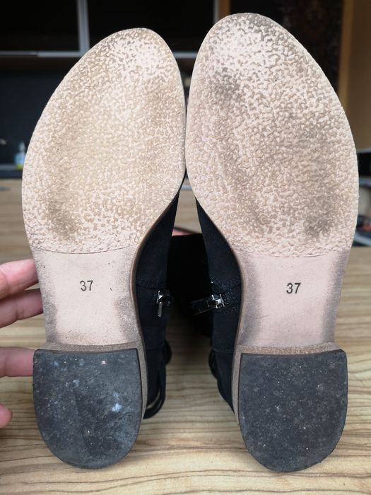 Дамски ботуши KARINO, 37-38 номер, естествена кожа, велур, лицева