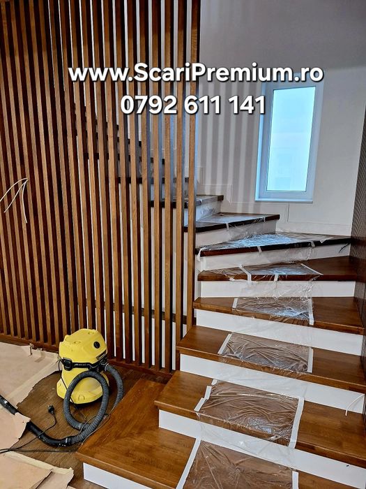 Scări Interioare Lemn Masiv (Stejar) | Riflaje | Trepte lemn | Pergole | Foișoare | Tâmplărie lemn**