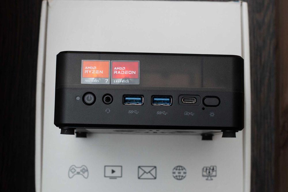 Mini Gaming PC AWOW Ryzen 7 7840HS SSD 1TB RAM 32GB DDR5