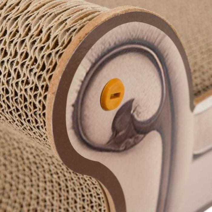 Placă ascuțit gheare canapea carton ondulat și MDF 32x29x60cm pisici