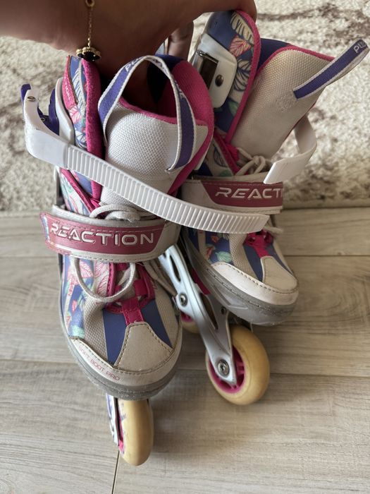 Ролики 31-36 розовые