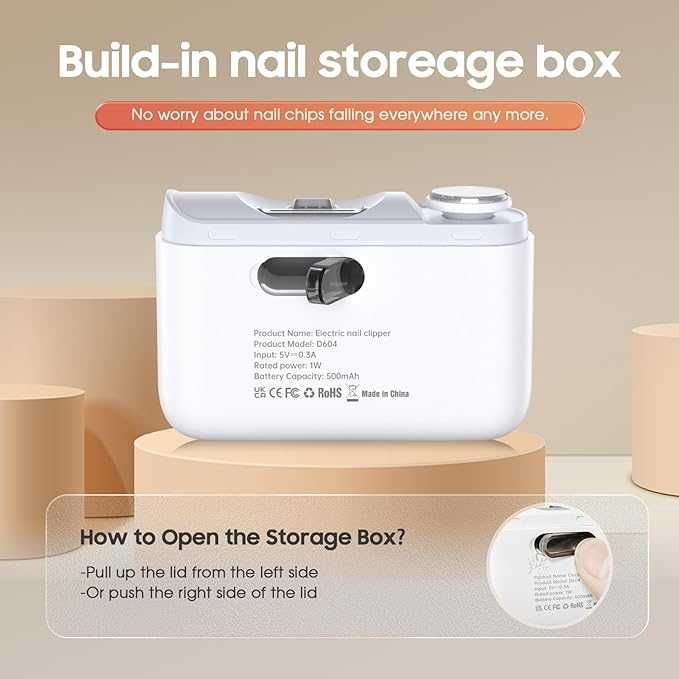 Unghiera electrica 2in1 pt taierea + pilire unghii, REDUS de la 149RON