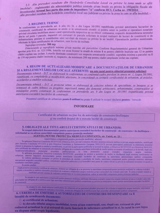 Teren vânzare lângă plaja Corbu în dezvoltare