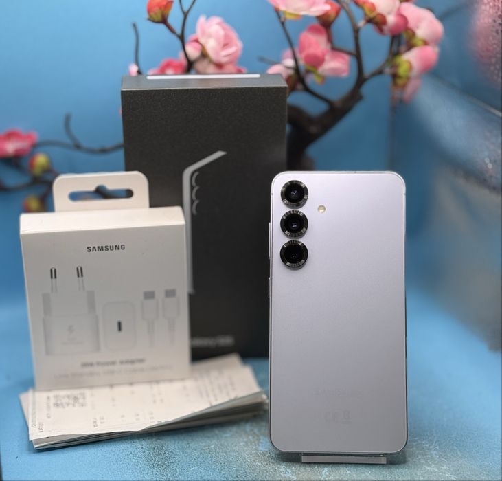 ГАРАНЦИОНЕН!!! Samsung Galaxy S25, 12GB RAM, 128GB, 5G, Icyblue + подарък оригинално зарядно