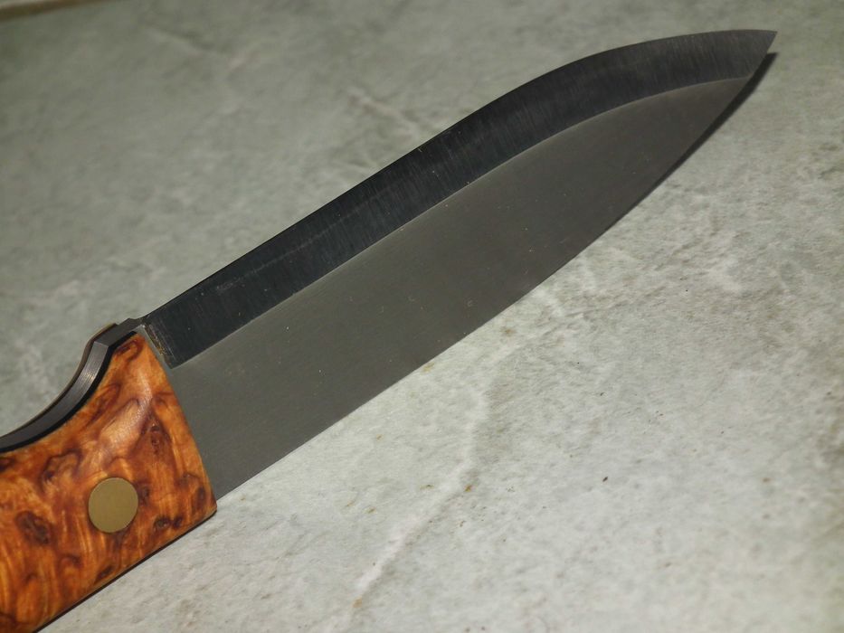 Nou Casström No.10 SFK Curly Birch cutit suedez bushcraft vánátoare otel Sandvik 14C28N