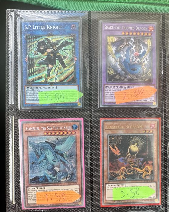 Yugioh singles.