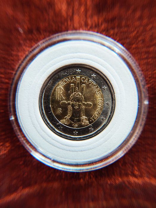 2 Евро 2021 Италия. – уникална монета без 4 звезди