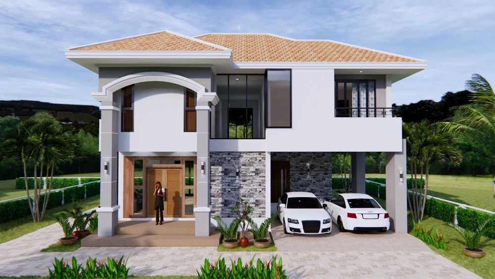 НА ИЗПЛАЩАНЕ - Двуетажна сглобяема къща с 3 спални, 160 кв. м