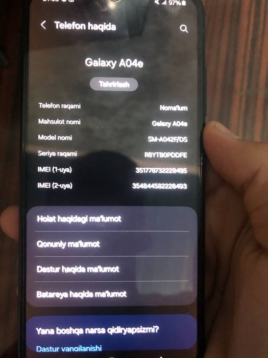 Samsung a04e holati yaxshi