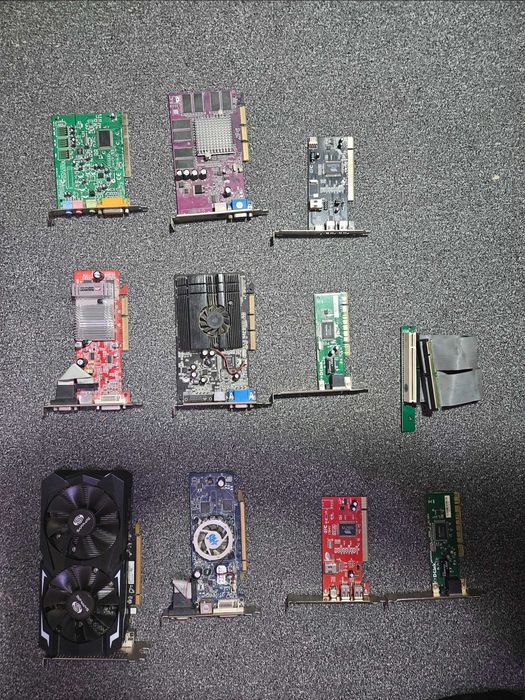 Видеокарты, сетевые карты, удлинитель PCI