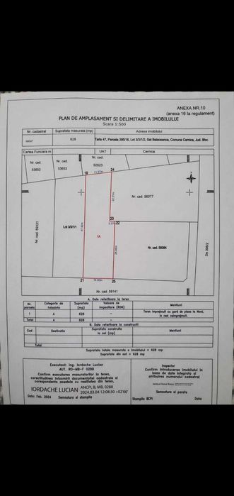 Teren intravilan 628 mp + 132 mpcota drum – Balaceanca, Str. Primaverii | 10 min Pallady | gaze, curent, internet |