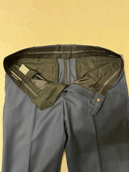 Брюки классические синие , 50 размер.