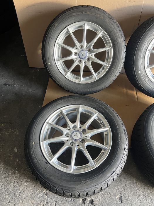 4 jante de mercedes cu anvelope 225/55/16 Bridgestone NoI